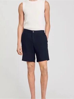 Sandro Navy Flat-Front Men's Shorts